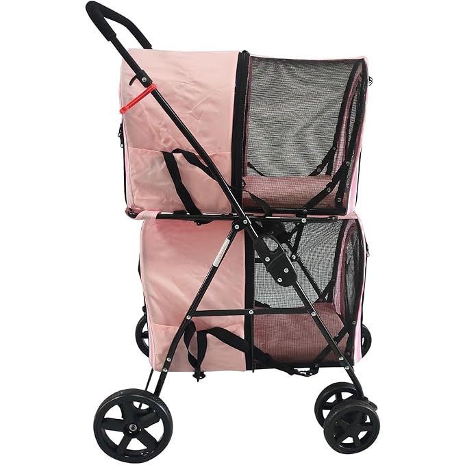 Critter Sitters Double Decker Pet Stroller 35 Pounds, 4-Wheel, Travel