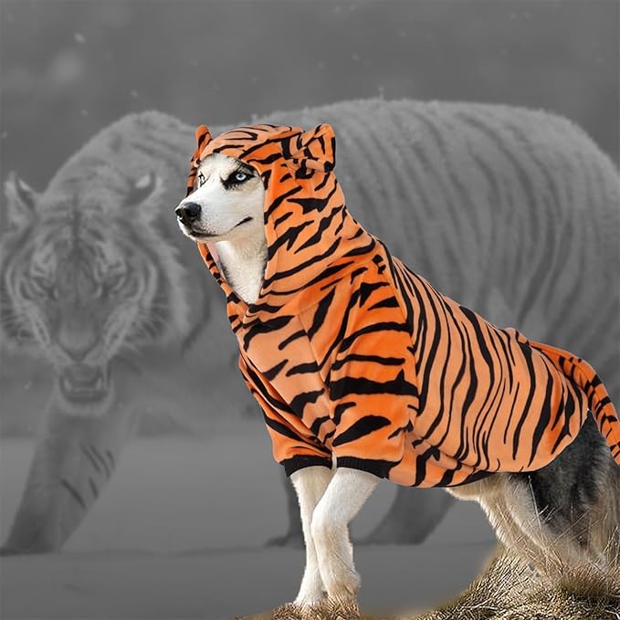 DELIFUR Large Dog Tiger Costume