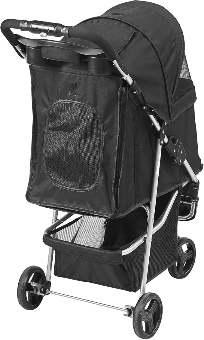 VEVOR Dog Stroller for Small Medium Dogs Up to 35lbs 3 Wheels