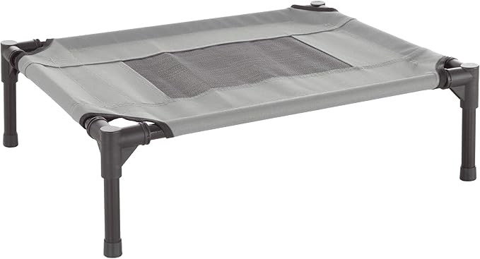 PETMAKER Elevated Dog Bed 24.5x18.5-Inch Portable 25lbs (Gray)