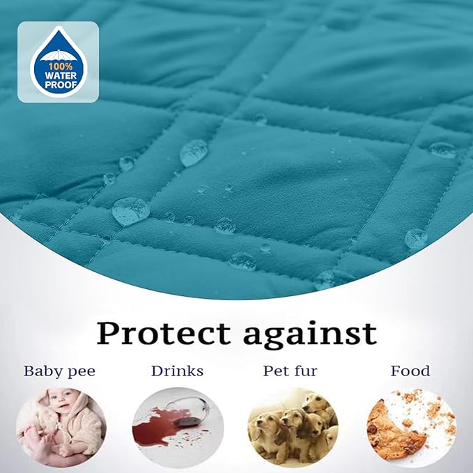Water Resistant Dog Bed Cover Pet Blanket with Anti-Slip Back for Furniture Bed Couch Sofa (82x82 Inch