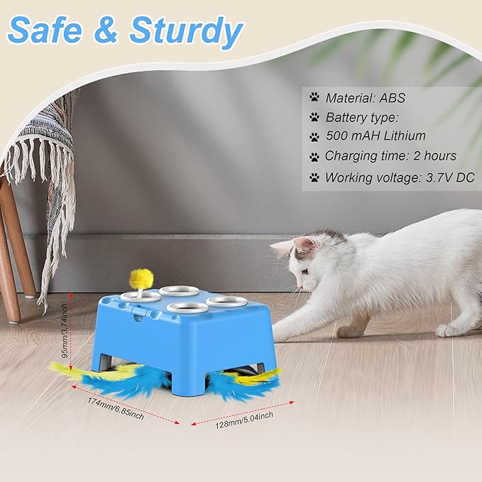 Interactive Cat Toys 2-in-1 Automatic 4 Holes