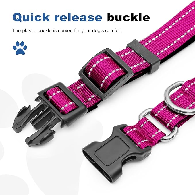 Reflective Martingale Dog Collars. Dog Collar with Quick