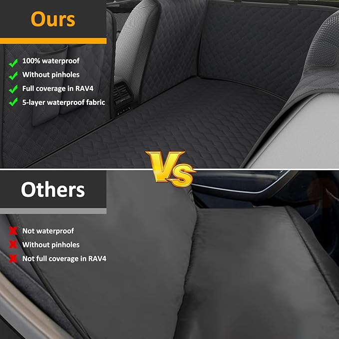 D-Lumina Pets Dog Car Seat Cover Compatible with Toyo-ta RAV4 2019-2023 RAV4, Toyo-ta RAV4 Interior