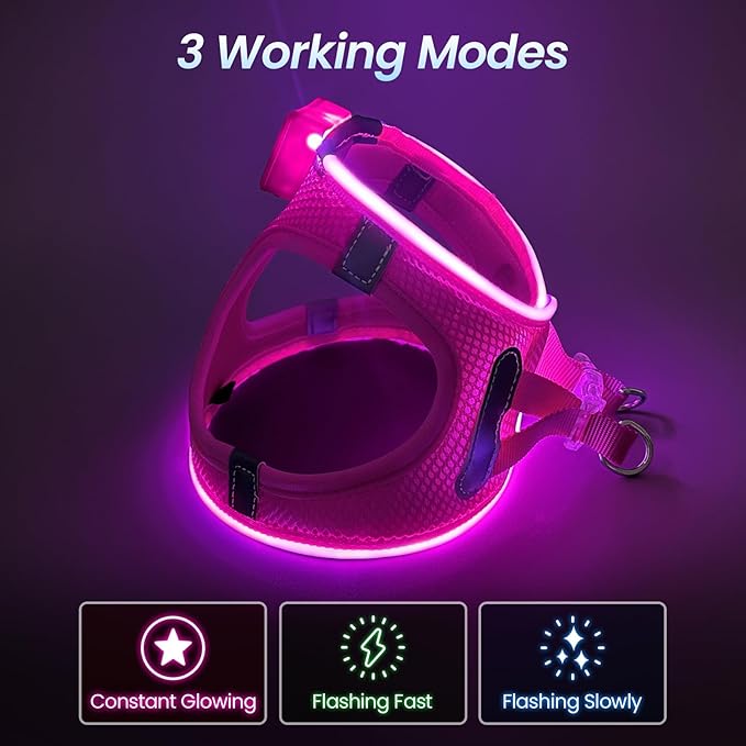 PcEoTllar Light Up Dog Harness