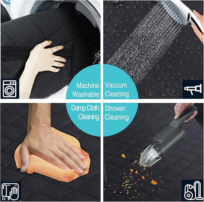 FURRYFECTION Dog Bench Car Seat Cover for Back Seat 600D Heavy