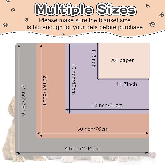 1 Pack 3 Dog Blankets for Small Dogs 30"X20"