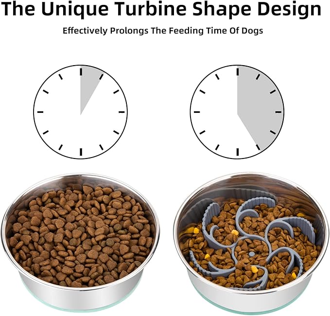 Slow Feeder Dog Bowls Insert [36 Octopus Suction