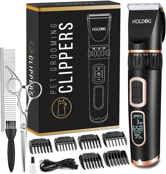 Dog Clippers Professional Heavy Duty Grooming Clipper 3-Speed