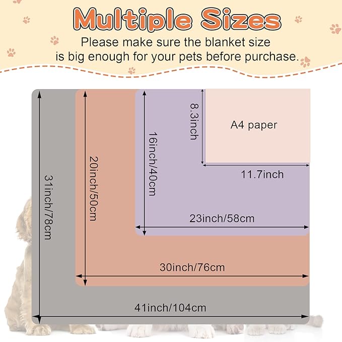 1 Pack 3 Dog Blankets for Small Dogs 30"x20"