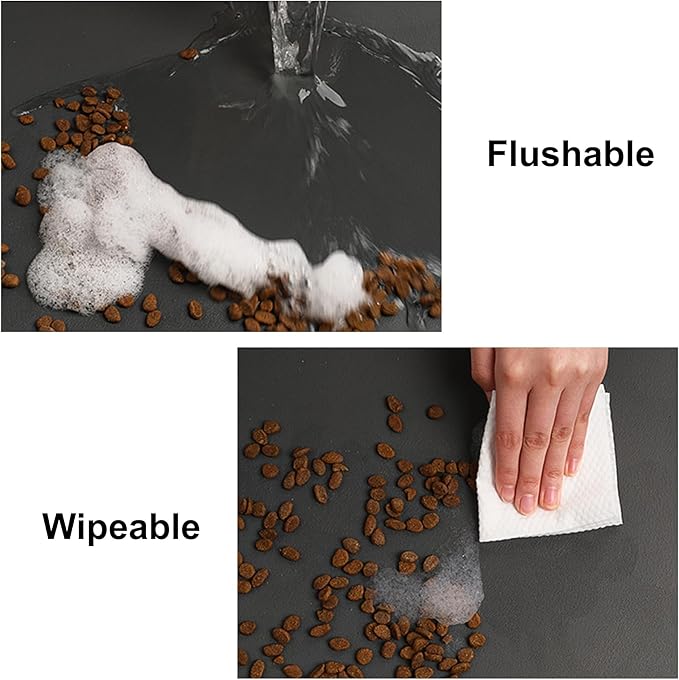 YCT Cat Food Mat for Pet Dog Food Mat Logo,18.1 x 11.8 inches,