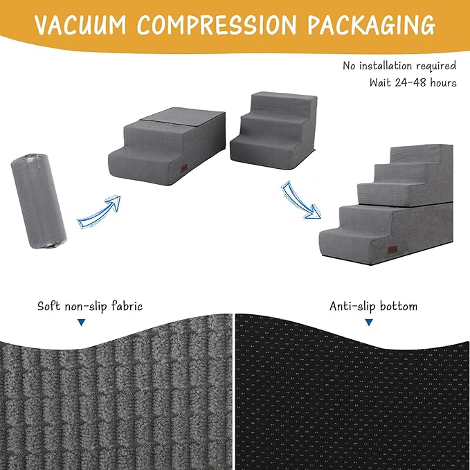 Dog Stairs for High Bed 5 Steps