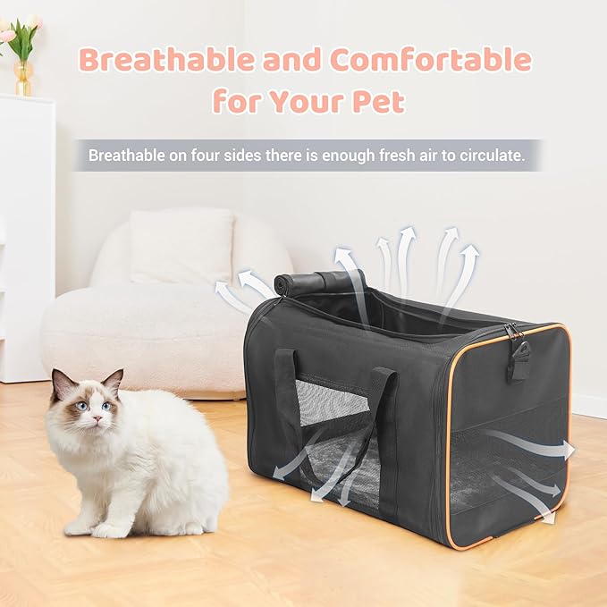 Cat Dog Carrier with Wheels