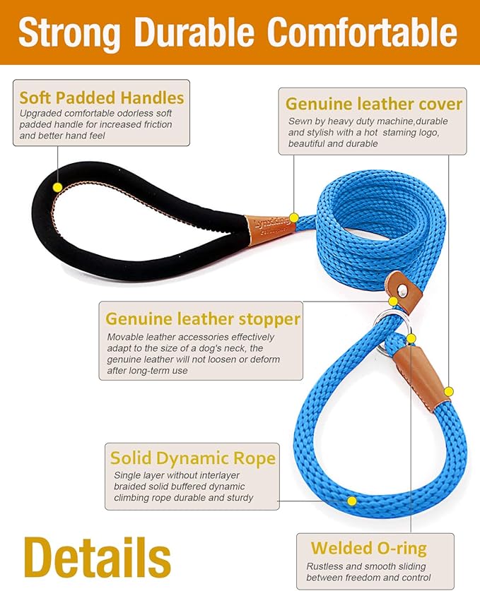 lynxking 5 FT Dog Leash Slip Lead 2
