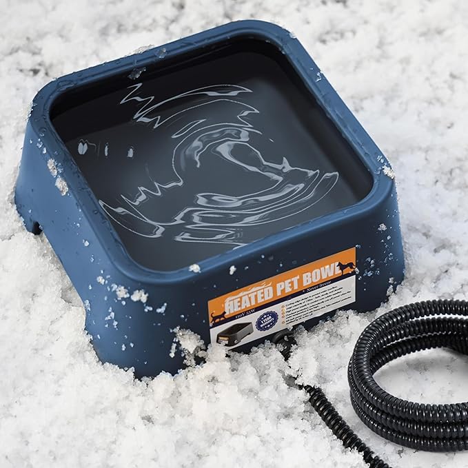 120OZ Heated Water Bowl for Dogs 38Watts Waterer