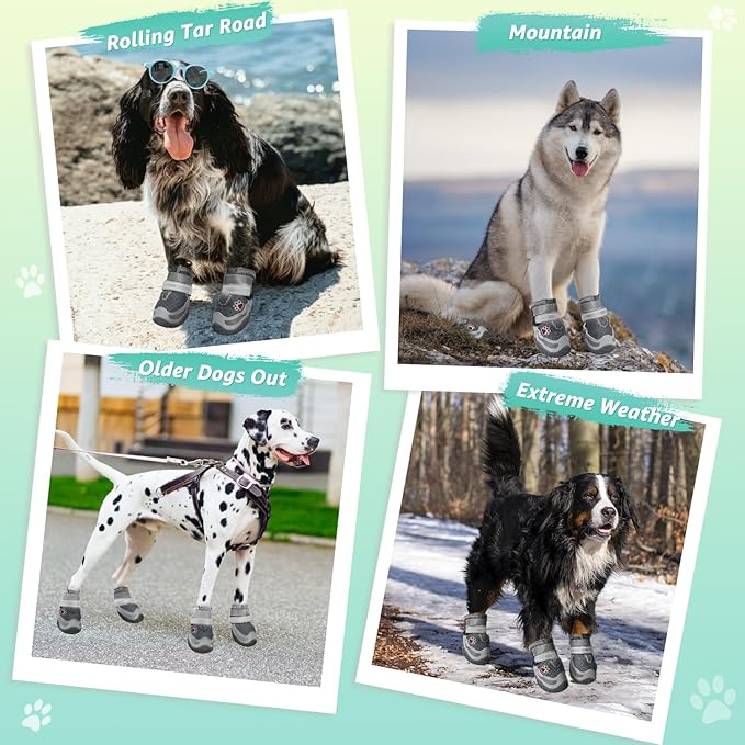 Lukovee Dog Shoes for Large Small Medium Dogs 2)