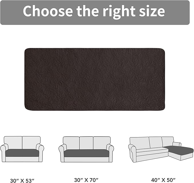 Easy-Going Waterproof Dog Bed Cover Reversible Leak Proof Pet Blanket Replacement Mat for Furniture Washable Couch Cover Sofa Cover for Dogs Cat(30x70 Inch