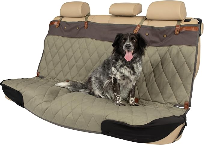 PetSafe Happy Ride Quilted Bench Seat Cover – Waterproof and Durable – Machine Washable – Fits Most Cars