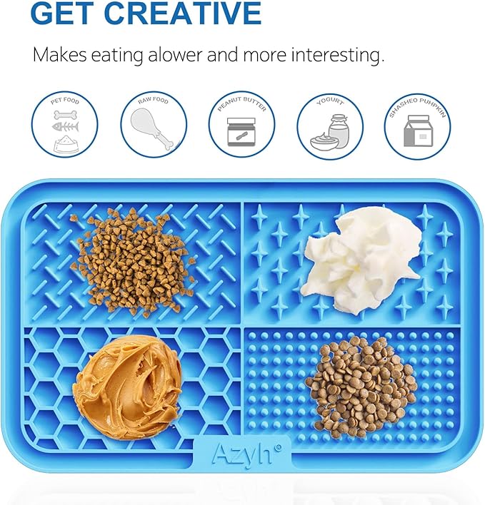 Licking Mat for Dogs & Cats 2 Pack (9.9'' × 6'')