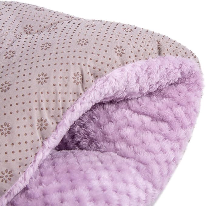 WONDER MIRACLE Fuzzy Deluxe Pet Beds (23" x 35", L-Lavender)