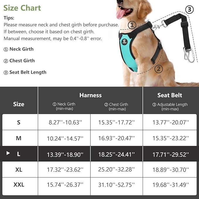 Dog Vehicle Safety Vest Harness