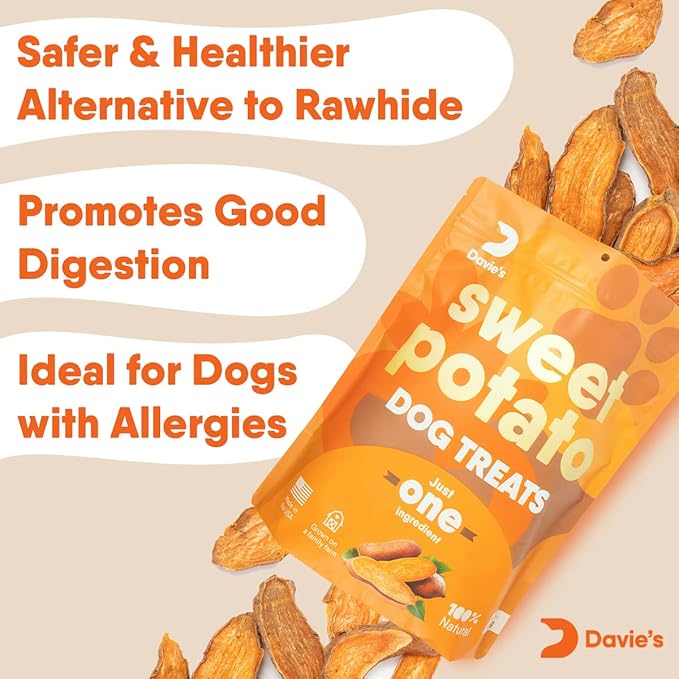 Davie's Sweet Potato Dog Treats 0.5 lb.