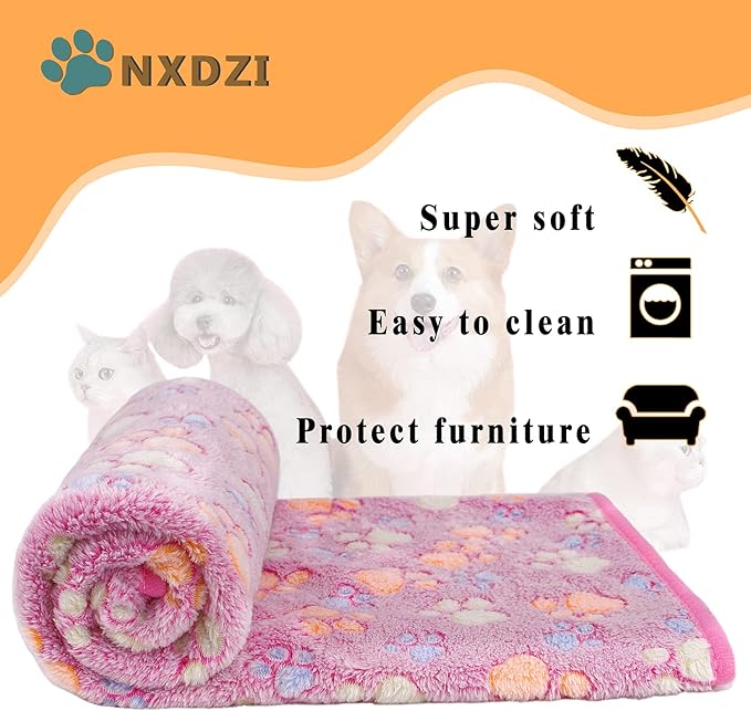 Dog Blankets Washable 3 Pack 41" x 31", Fuzzy (30 in 20 in))