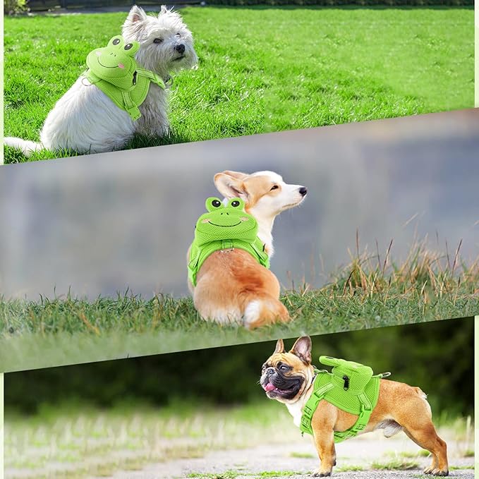 Dog Harness Backpack Cute Doggie Backpack Carrier for Small Medium Dogs