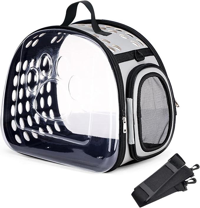 BNOSDM Clear Cat Carrier Hard Cat Bag Collapsible