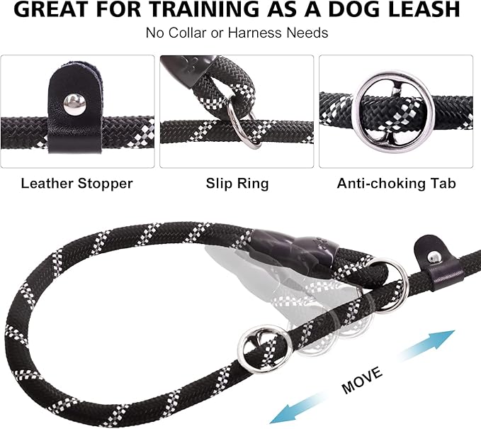 Slip Leads Dog Leash 4/5/6 FT (1/2''- 5FT,