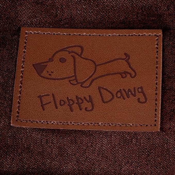 Floppy Dawg Universal Round Dog Bed Replacement Cover. 43W. Brown