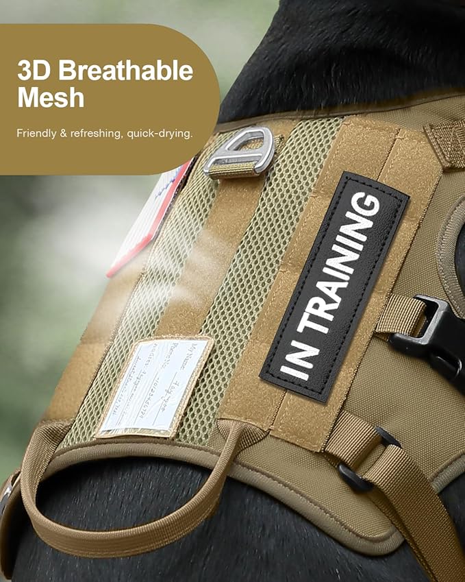 FAYOGOO Tactical Dog Harness for Large Dogs