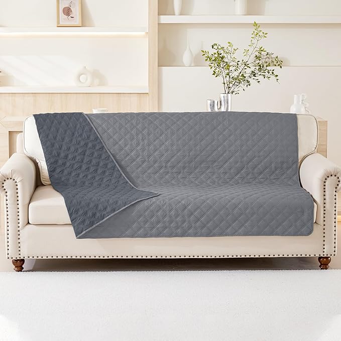 smiry Waterproof Dog Blanket (52"x82", Grey/Dark