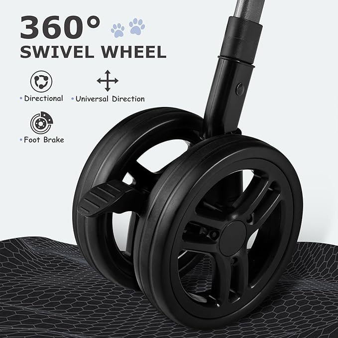 SWITTE Dog Stroller for Small Medium Dogs 4 Universal