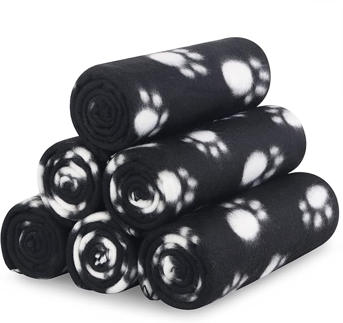 Dog Blanket Puppy Blanket Black Cat Blanket 6 24" x 28" Fleece