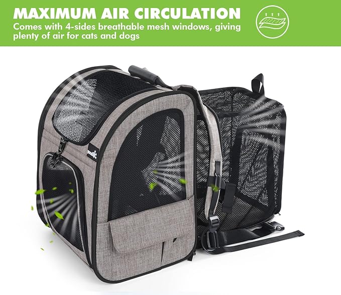 Pecute Pet Carrier Backpack 18 Lbs