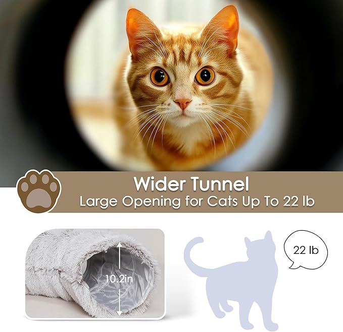 Cat Tunnel Bed for Indoor Cats