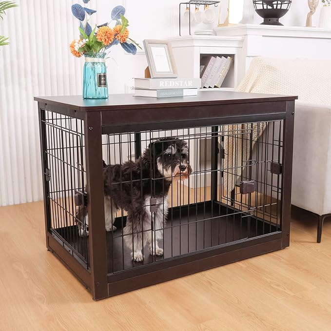 37.8 x 23.6 x 27.1 Inches Dog Crate Furniture Style for Small Medium Pets