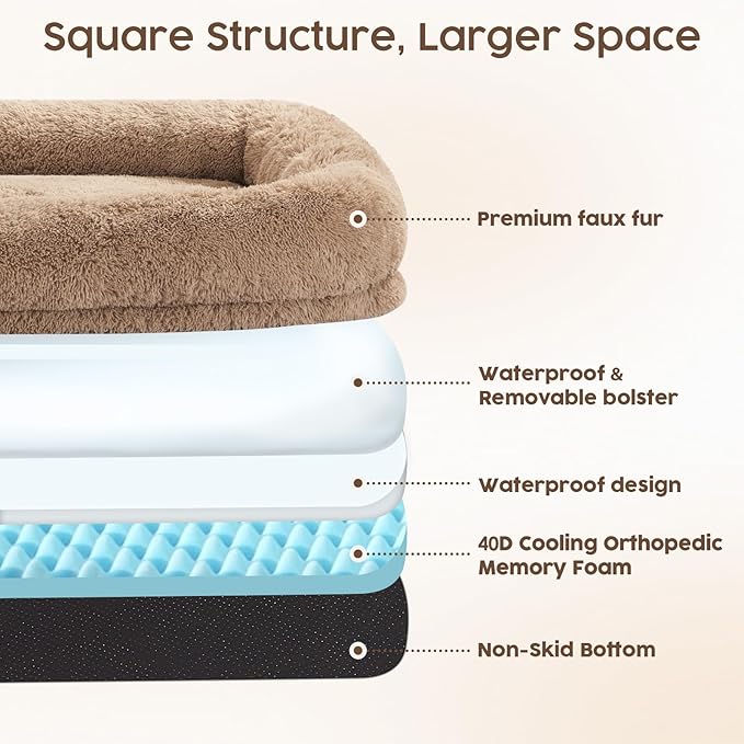 Human Dog Bed for Adult 290 GSM 40D Orthopedic