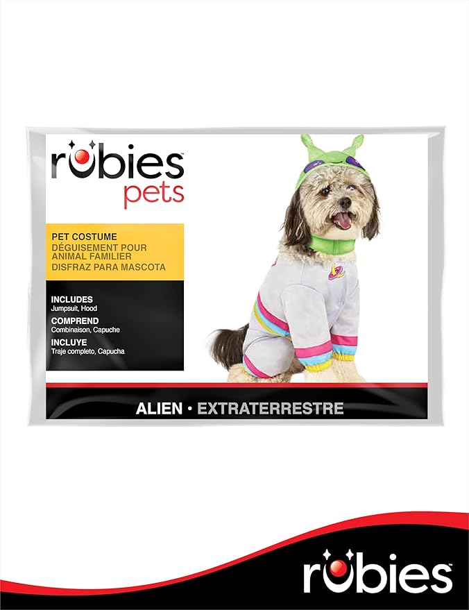 Rubies Alien Fun and Cute Pet Costume Jumpsuit and Hood for Themed Party and Halloween