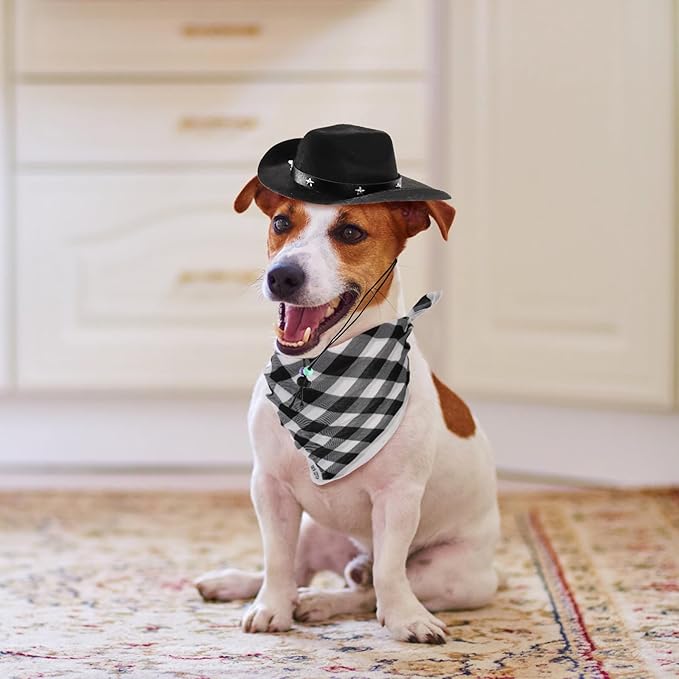 4 Pack Pet Cowboy Costume Accessories Set 2 Pcs 2 Pcs