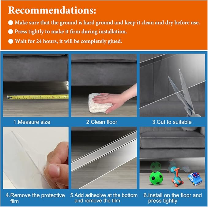 Under Couch Blocker Under Couch Toy Blocker for Under Couch Blocker for Pets 12pack Under Bed Pet Barrier Blockers for Pets