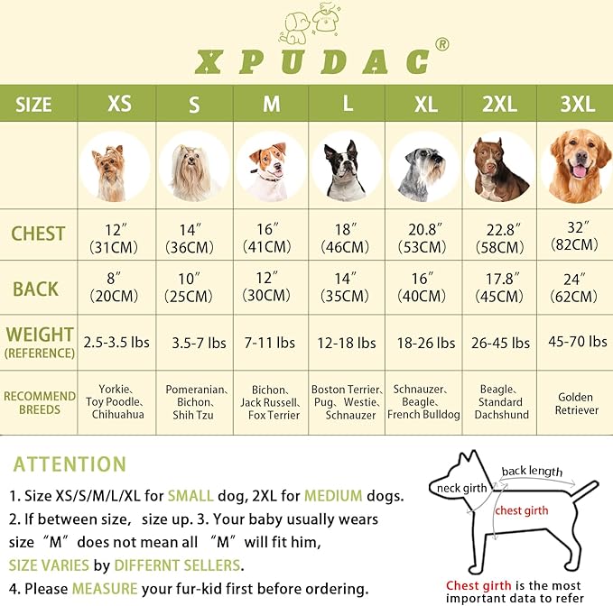 XPUDAC 4 Pack Dog Pajamas for Small Dogs Onesie-2X-Large