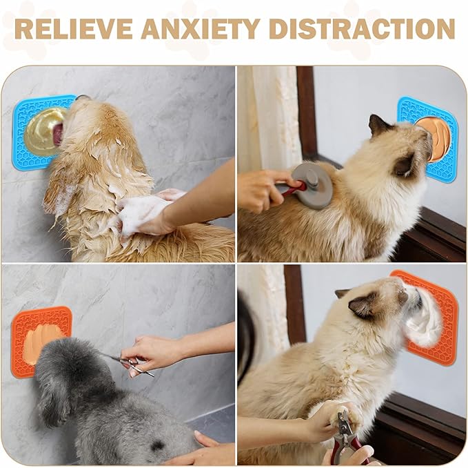 2 Pack Lick Mat for Dogs and Cats