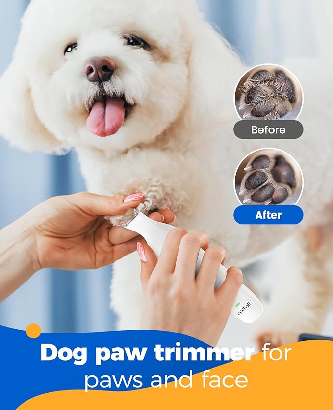oneisall Paw Trimmer for Small Dogs Quiet 4 in 1 Small 2 Speed