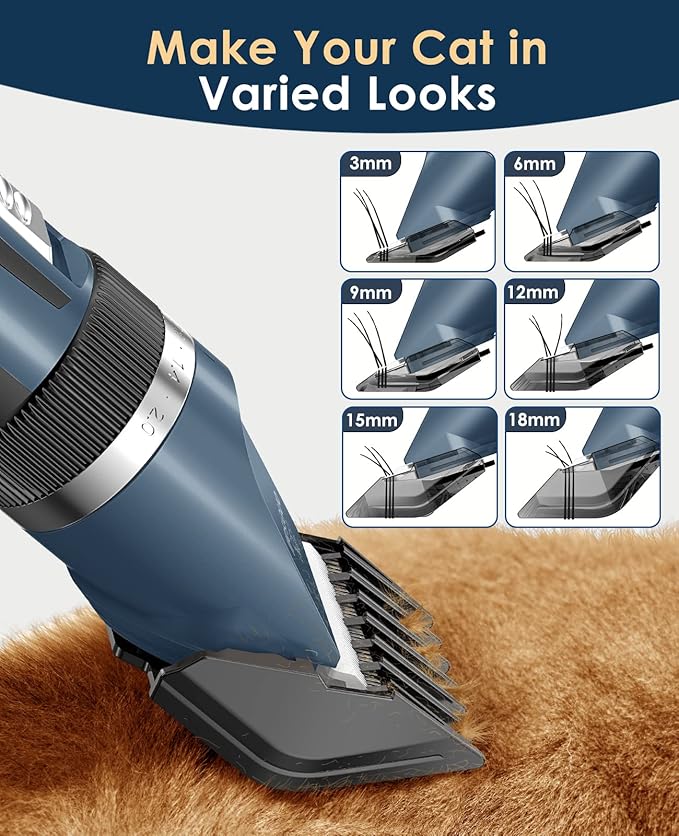oneisall Cat Clippers for Matted Hair 2 Speed
