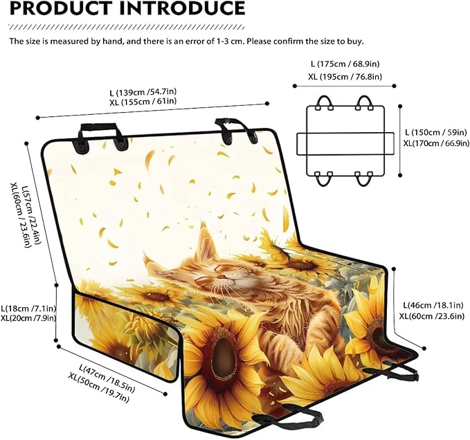 AFPANQZ Sunflower Cat Dog Cat Seat Cover Bucket