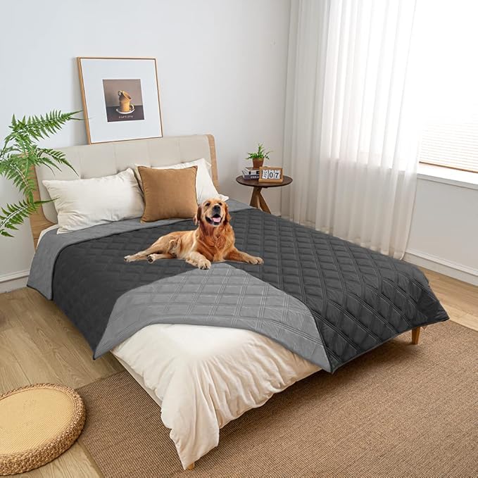 SUNNYTEX Waterproof & Reversible Dog Bed Cover Sofa Pets(68 * 82")