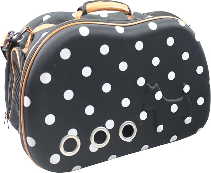Pet Life Dotted Venta-Shell Perforated Designer Military Grade Travel Pet Carrier