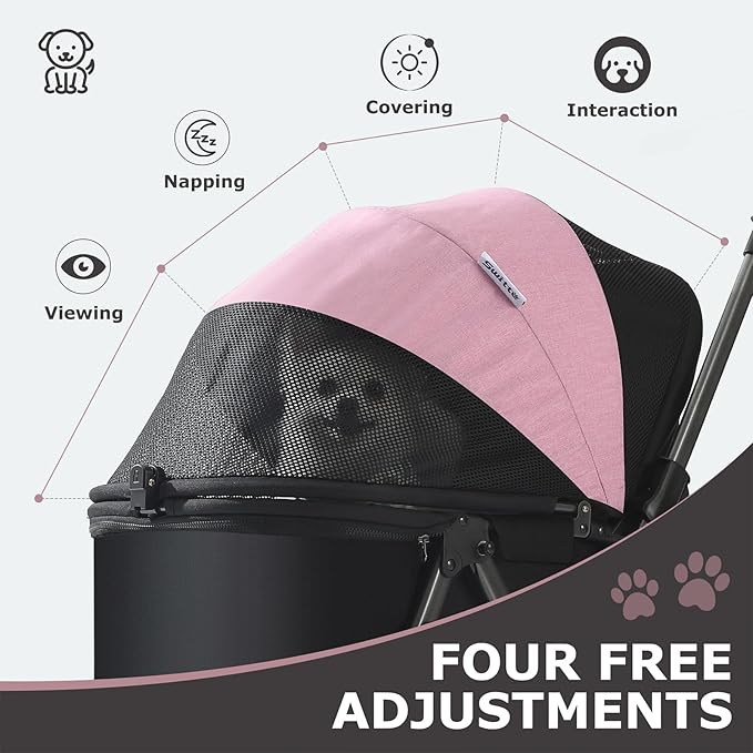 SWITTE Dog Stroller for Small Medium Dogs 4 Universal